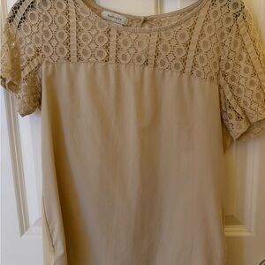 Van Heusen Beige Lace Blouse